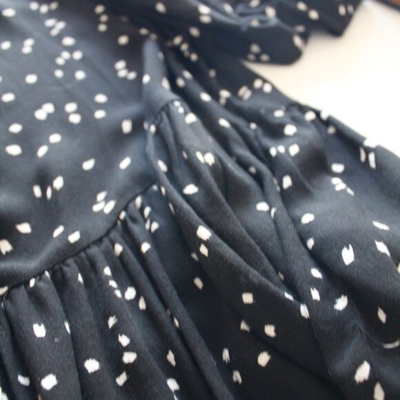 Anthropologie x Meave Cheyenne Polka Dot Long Sleeve Drop Waist Blouse - Small - Picture 9 of 9